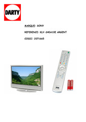 Sony KDL-V40A11E Manual De Instrucciones