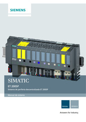 Siemens SIMATIC ET 200SP Manuales | ManualsLib