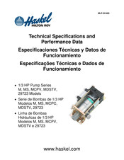 Haskel MS Serie Especificaciones Técnicas Y Datos De Funcionamiento