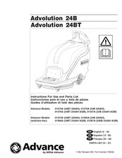 Nilfisk-Advance Advolution 24BT 220AH Instrucciones Para El Uso Y Lista De Piezas