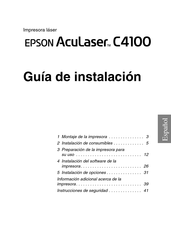 Epson AcuLaser C4100 Guia De Instalacion