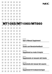 NEC MT1065 Suplemento Del Manual Del Usuario