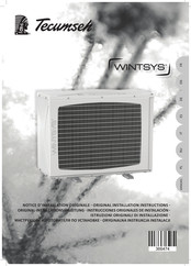 Tecumseh WINTSYS WINAJ2446Z Instrucciones Originales De Instalación Y Funcionamiento