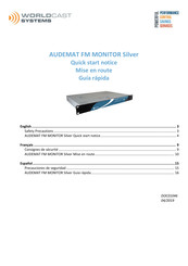 Worldcast Systems AUDEMAT FM MONITOR Silver Guía Rápida