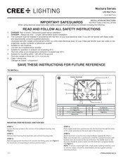 CREE LIGHTING Noctura Serie Instrucciones De Instalación