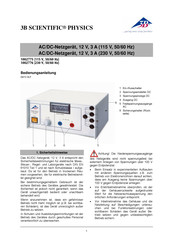 3B SCIENTIFIC PHYSICS 1002776 Manual De Instrucciones