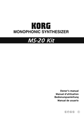 Korg MS-20 Kit Manual De Usuario