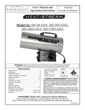 Pinnacle International HeatStream HS-150V-GFA Manual De Usuario E Instrucciones De Funcionamiento