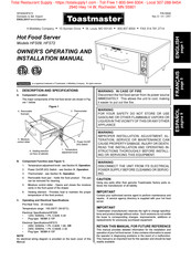 Toastmaster HFS72 Manual De Instalacion Y Operacion Del Propietario