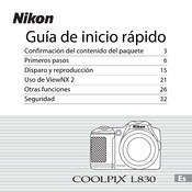 Nikon COOLPIX L830 Guia De Inicio Rapido