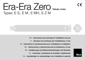 Nice Era Zero Instrucciones Y Advertencias Para La Instalación Y El Uso