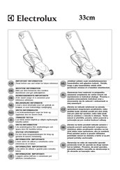 Electrolux Flymo RE330 Información Importante