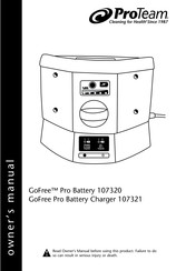 ProTeam GoFree Pro Battery Charger 107321 Manual Del Usuario