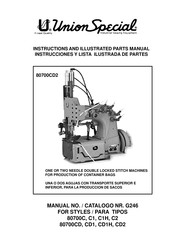 UnionSpecial 80700C Instrucciones Y Lista Ilustrada De Partes