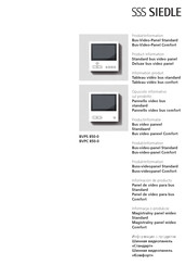 SSS Siedle BVPS 850-0 Informacion De Producto