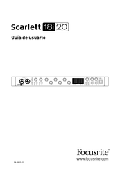 Focusrite Scarlett 18i20 Guía De Usuario