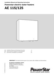 PowerStar AE115 Instrucciones De Instalación Y Funcionamiento