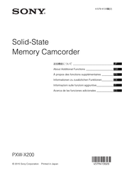 Sony PXW-X200 Manual Del Usuario