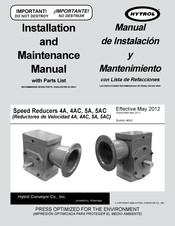 Hytrol 4A Manual De Instalación Y Mantenimiento Con Lista De Refacciones