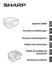Sharp AR-M150 Folleto De Medidas De Precaución