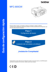 Brother MFC-885CW Guía De Configuración Rápida