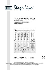 Stage Line MPX-480 Consejos De Seguridad