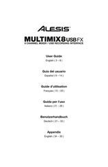 Alesis MULTIMIX8 USB FX Guia Del Usuario