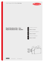 Fronius QUATTRO Instrucciones De Instalación