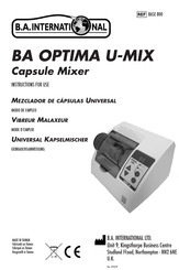 B.A. International OPTIMA U-MIX Modo De Empleo