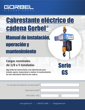 GORBEL GS Manual De Instalación, Operación Y Mantenimiento