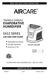 Aircare EA12 SERIE Guía De Uso Y Cuidado