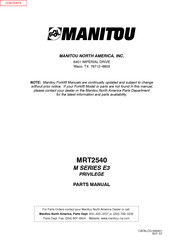 Manitou MRT2540 Manual De Partes