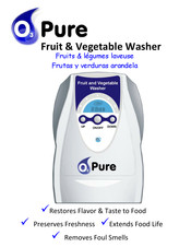 O3 Pure Fruit & Vegetable Washer Manual De Instrucciones