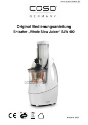 Caso Whole Slow Juicer Manual Del Usuario