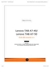 Lenovo TAB A7-40 Guia Del Usuario