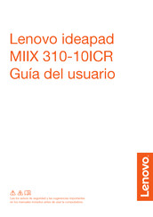 Lenovo ideapad MIIX 310-10ICR Guia Del Usuario