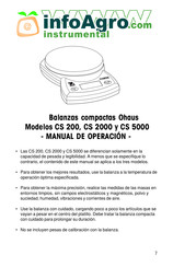 OHAUS CS 2000 Manual De Operation