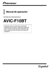 Pioneer AVIC-F10BT Manual Del Operacion