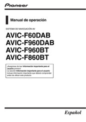 Pioneer AVIC-F960DAB Manual Del Operacion