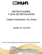 KUHN JSQ28-15L-GLP Instrucciones Y Guia De Instalacion