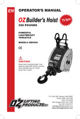 OZ Lifting Products OBH500 Manual Del Operador