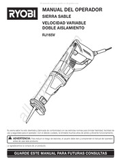 Ryobi RJ165V Manual Del Operador