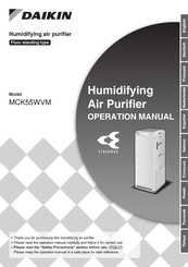 Daikin MCK55WVM Operación Manual