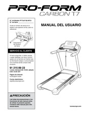 Pro-Form CARBON T7 Manual Del Usuario