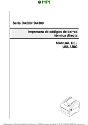 MPI DA200 Serie Manual Del Usuario