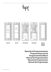 Bpt DVC/08 ME Manual De Programación