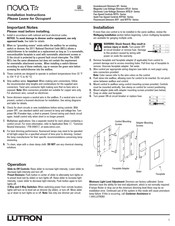 Lutron nova t NTELV Series Instrucciones Para La Instalación