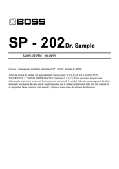 Boss SP-202 Manual Del Usuario