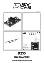 Leroy-Somer R230 Instalación Y Mantenimiento