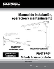 GORBEL PIVOT PRO Manual De Instalación, Operación Y Mantenimiento